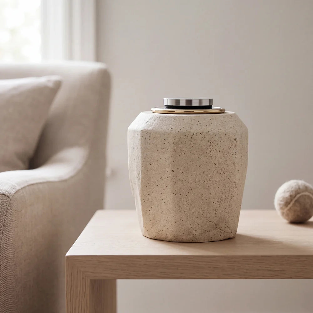Stone Small Pet Urn for Ashes