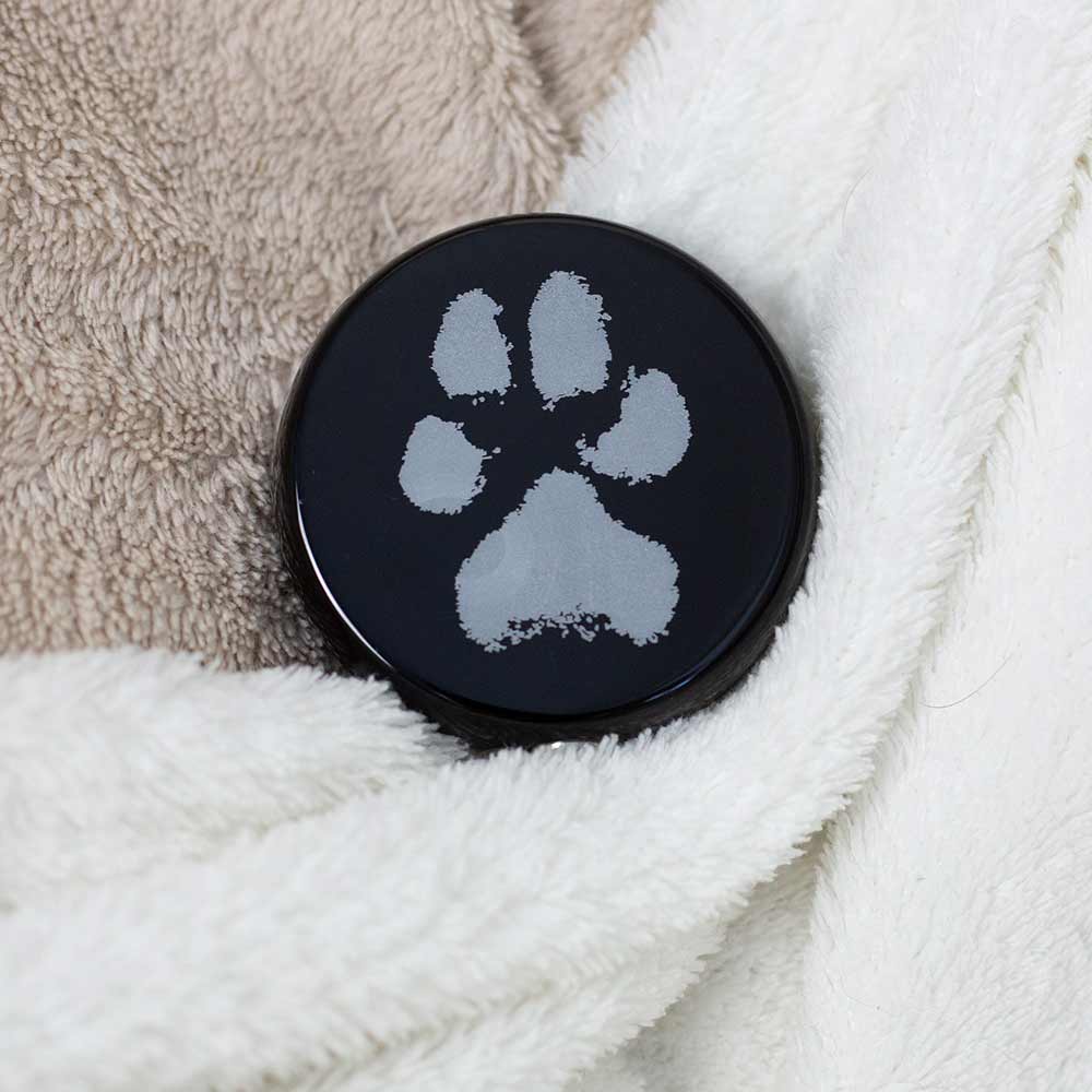 Agate Stone Keepsake Urn for Ashes Paw Blanket