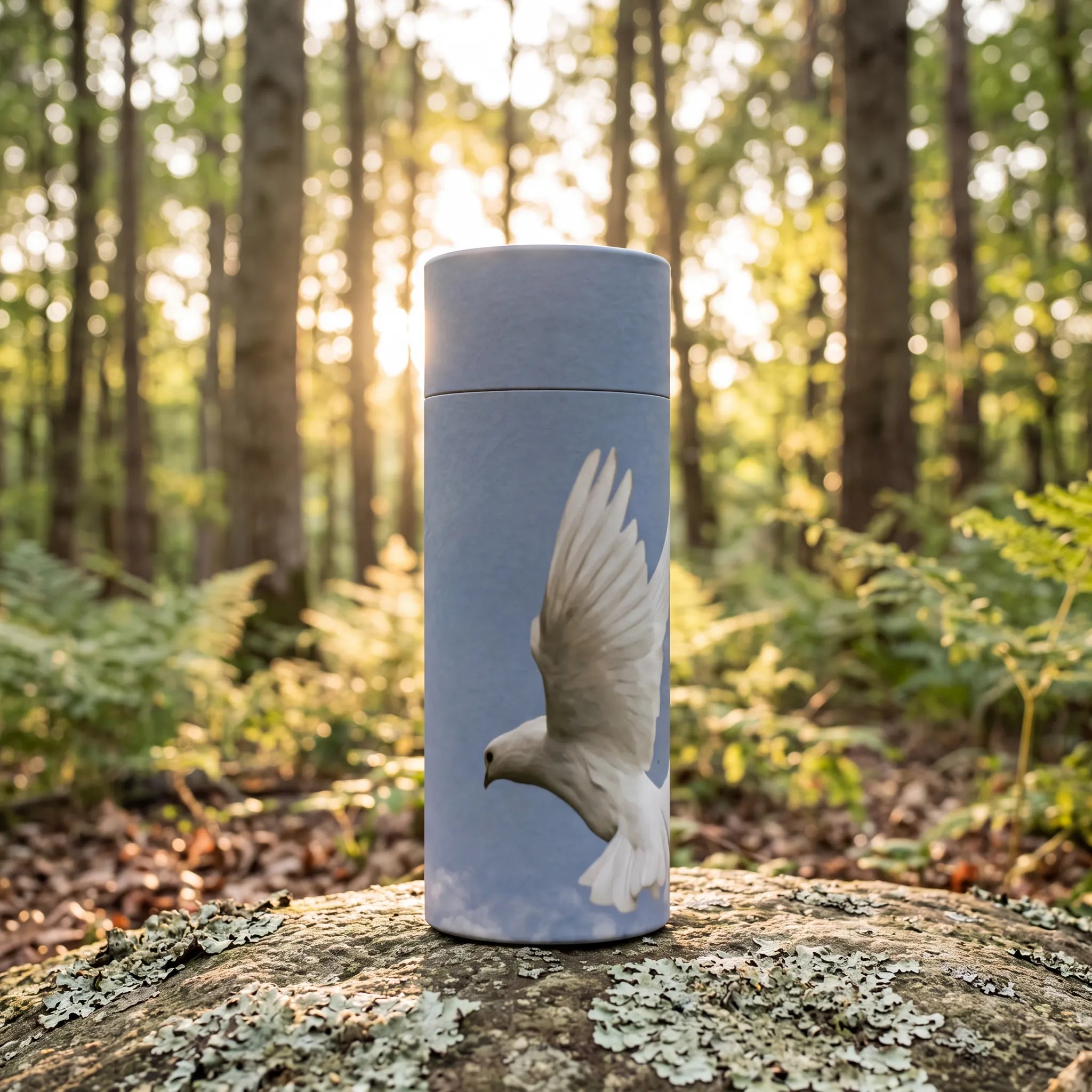 Ascending-Dove-Eco-Friendly-Scattering-Tube-for-Ashes-Token-In-the-Woods