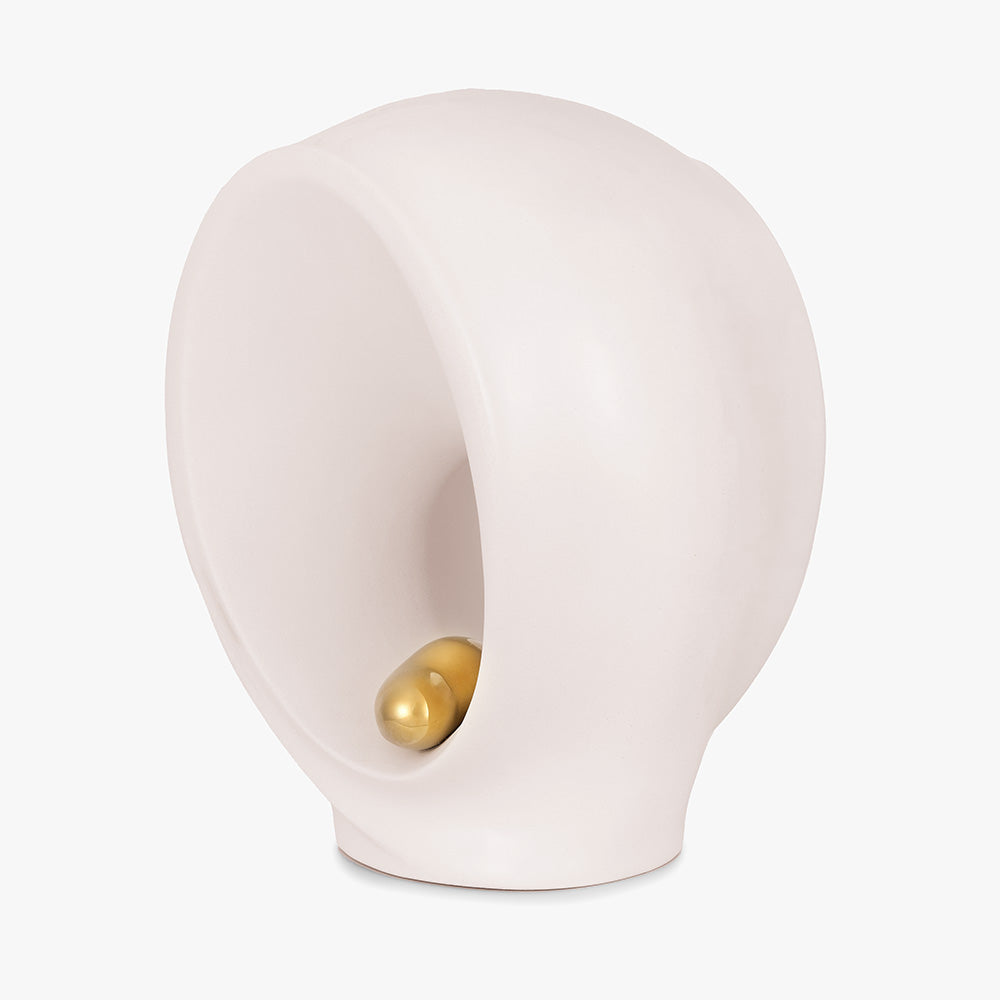 Beyond Adult Cremation Urn for Ashes in White and Gold