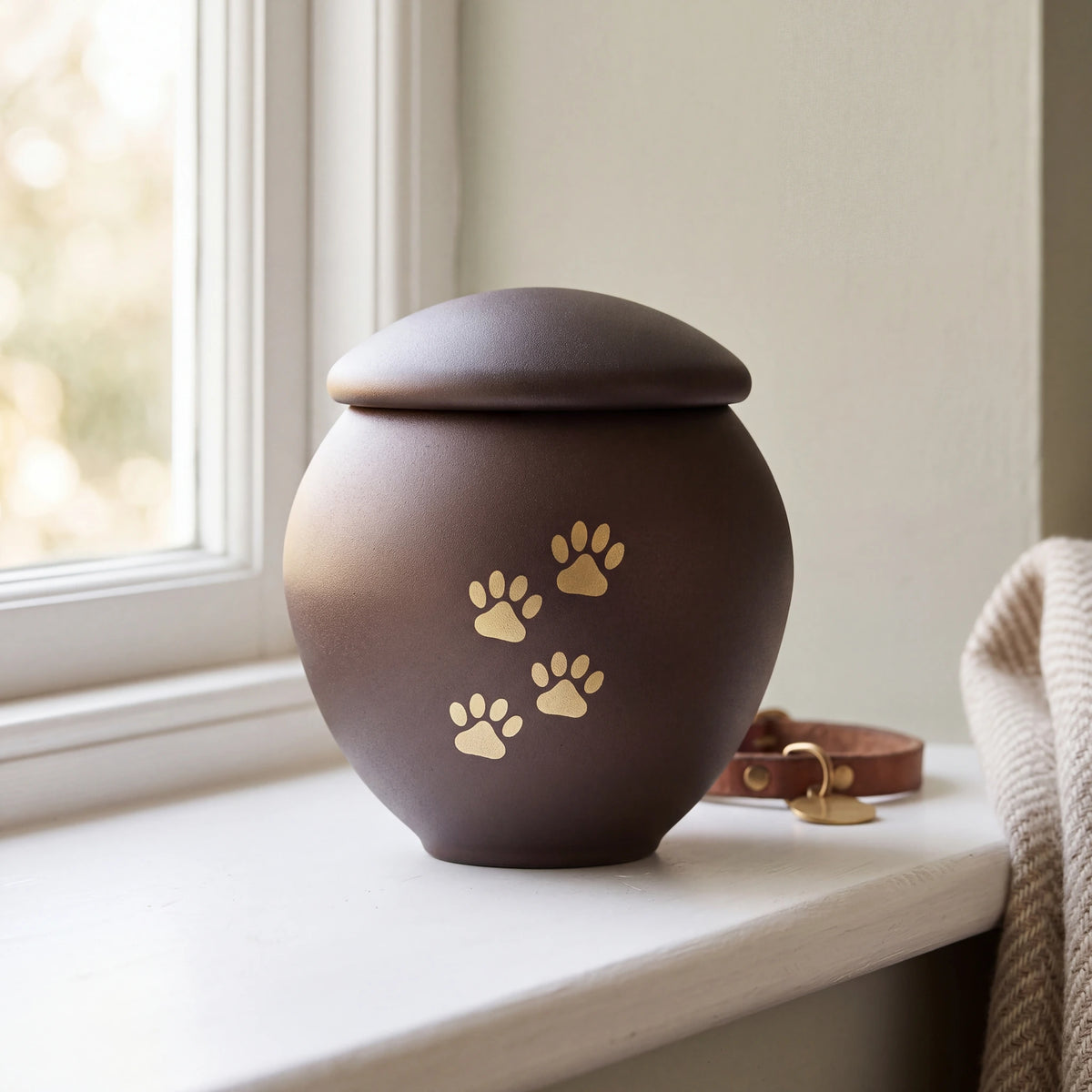 Bronze-Gold-Pawprints-Pet-Urn-for-Ashes-Large-pet_sunny_sill