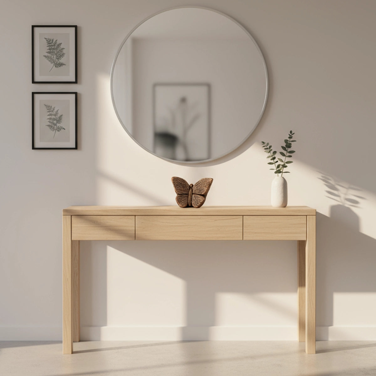Butterfly Keepsake Urn for Ashes in Bronze on Hallway Table
