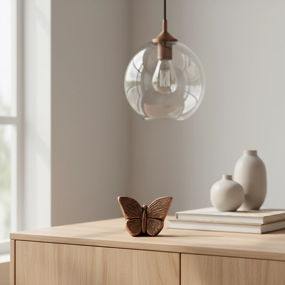 Butterfly Keepsake Urn for Ashes in Bronze