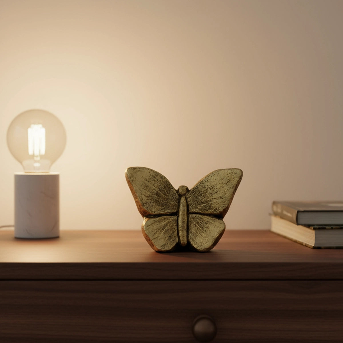 Butterfly Keepsake Urn for Ashes in Gold