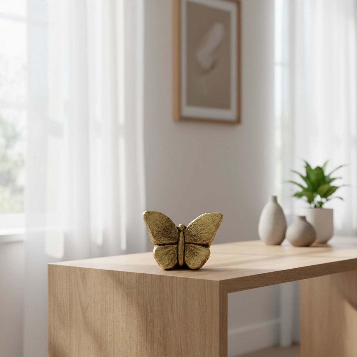 Butterfly Keepsake Urn for Ashes in Gold