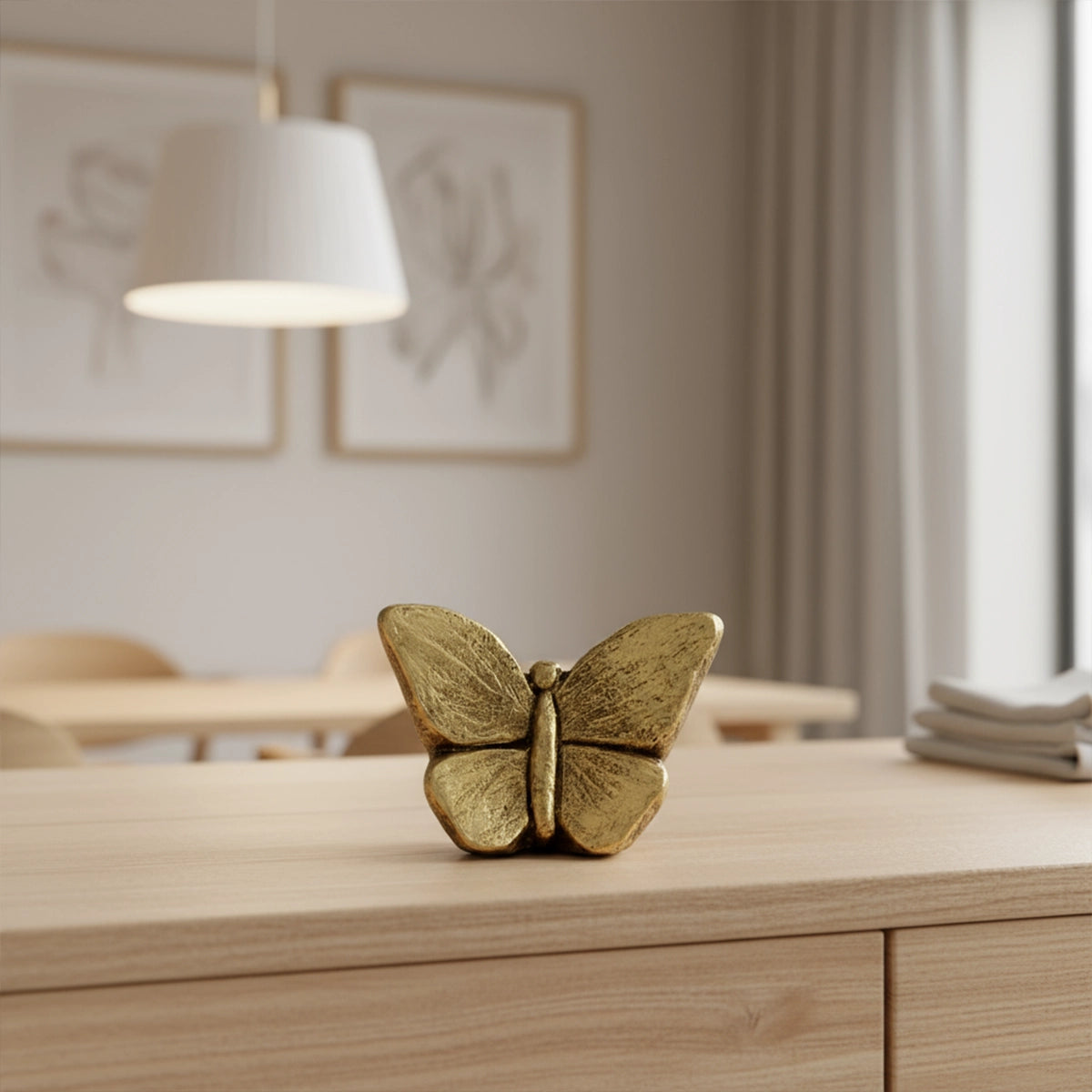 Butterfly Keepsake Urn for Ashes in Gold