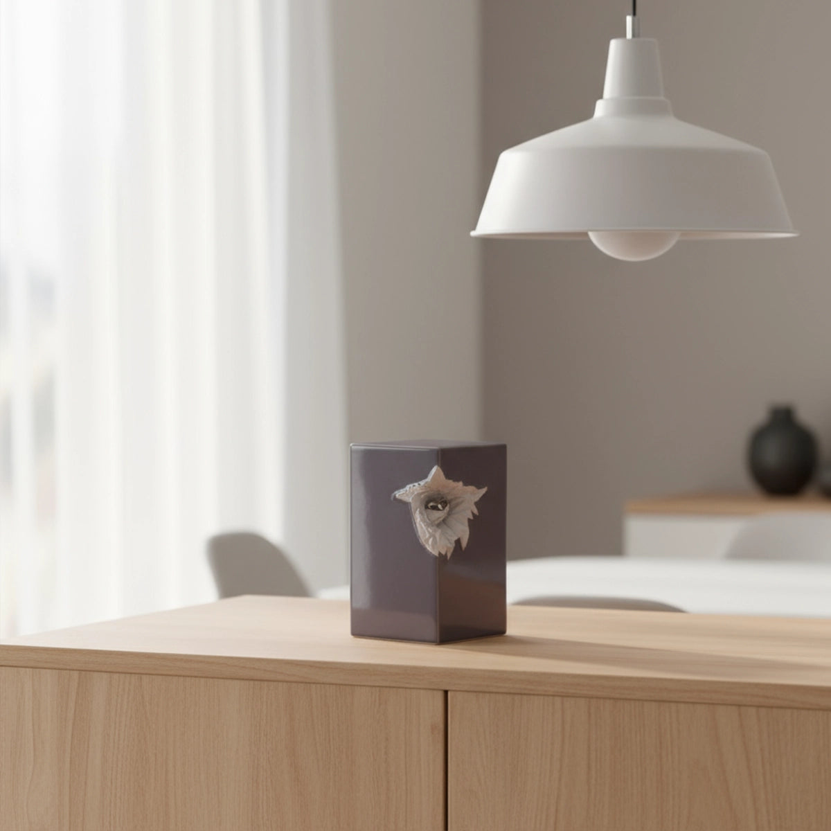 Cherished Heart Medium Urn for Ashes in Grey and Silver