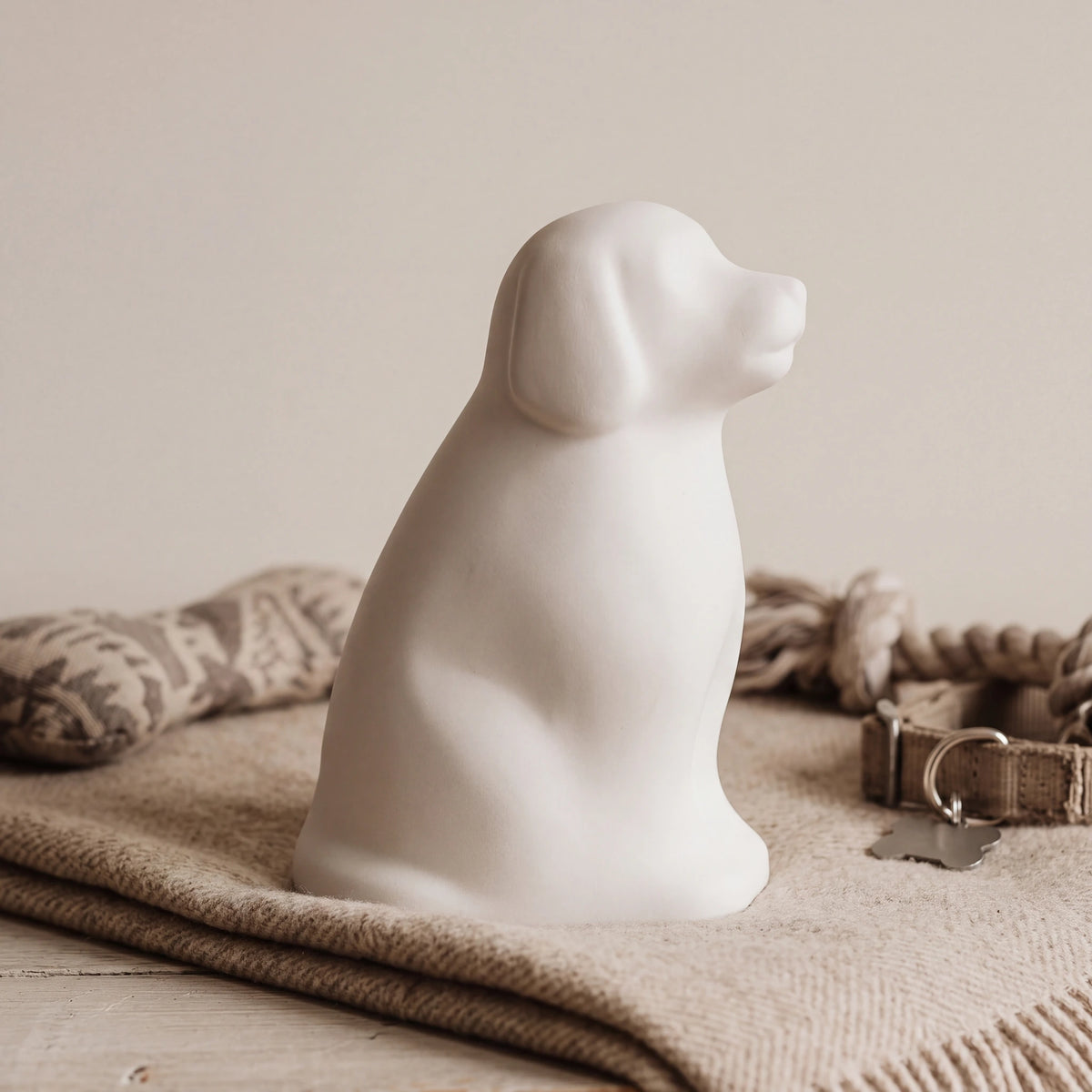Cuddle-Dog-Urn-for-Ashes-in-Matte-White-pet_blanket_fold