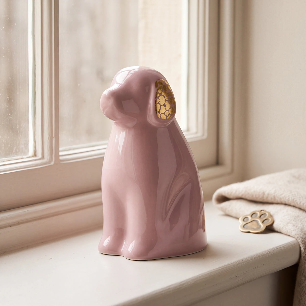 Cuddle-Dog-Urn-for-Ashes-in-Pink-pet_sunny_sill
