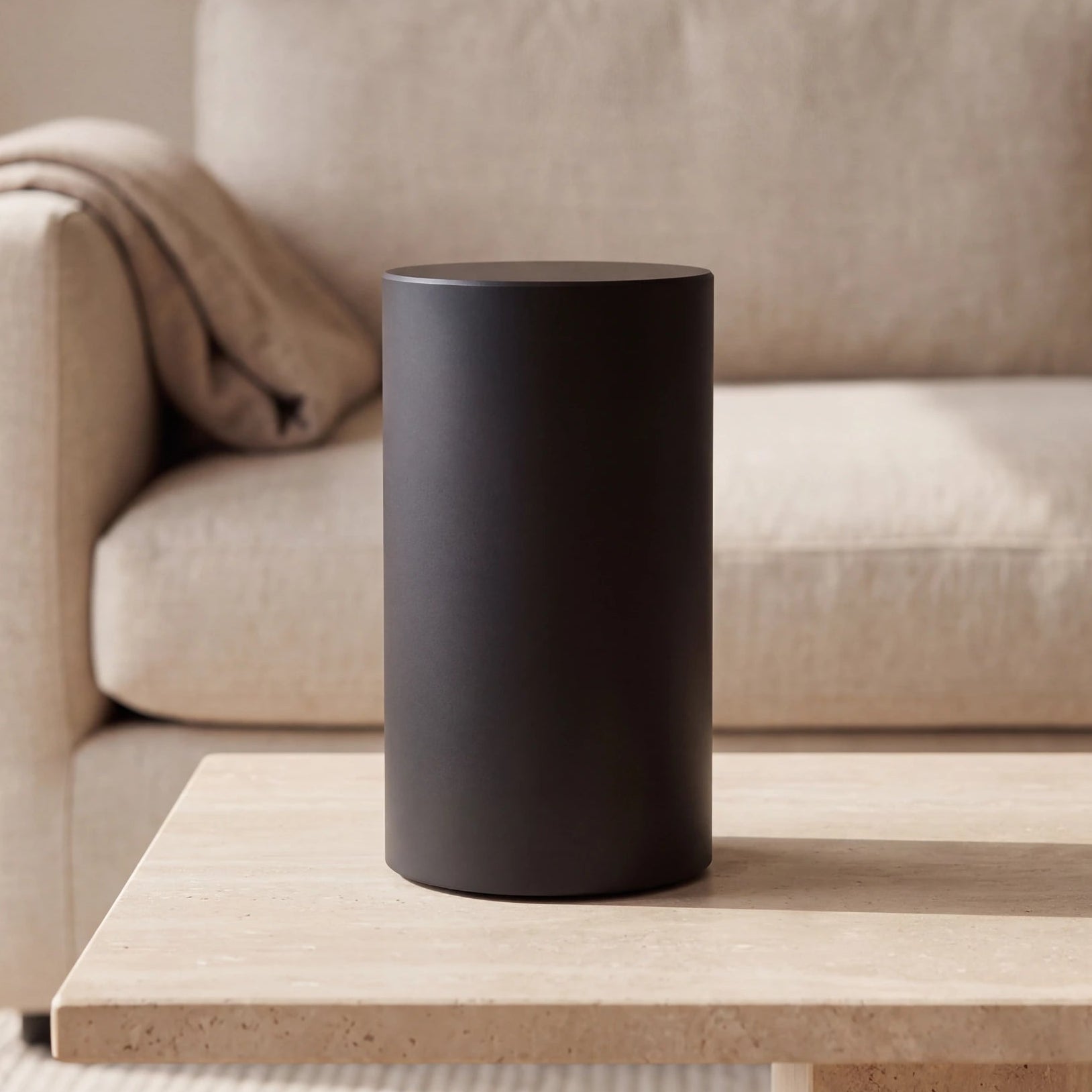 Cylinder-Large-Urn-for-Ashes-in-Matte-Black-Stainless-Steel-amto_stone_coffee