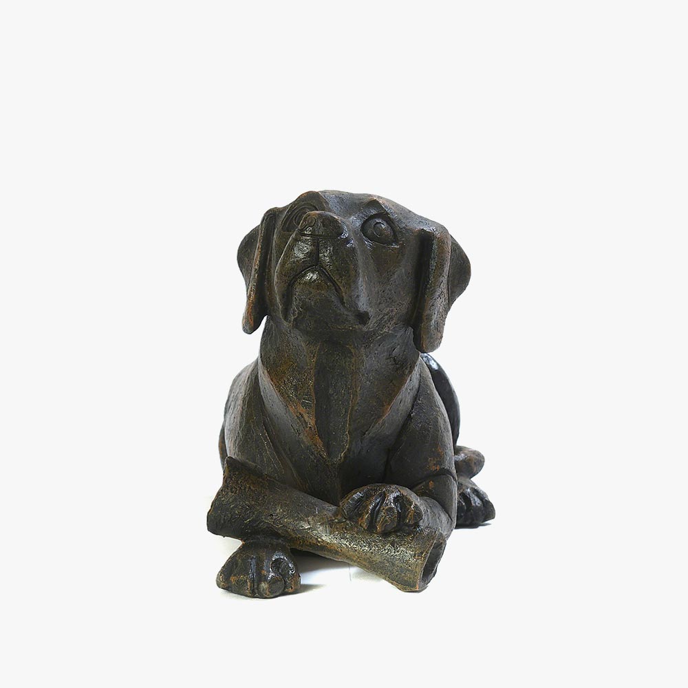Dog with Bone Urn for Ashes