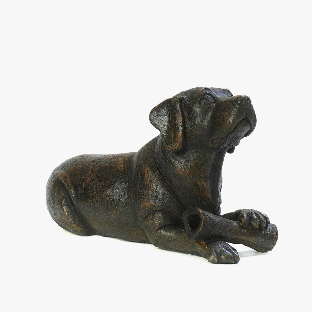 Dog with Bone Urn for Ashes