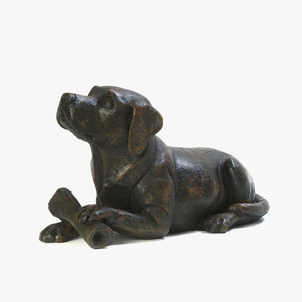 Dog with Bone Urn for Ashes
