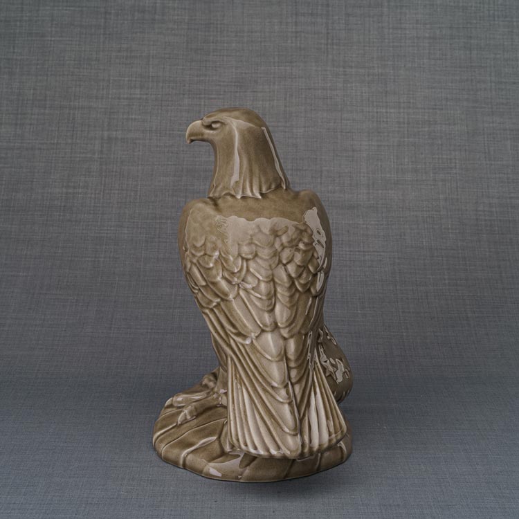 Eagle Adult Cremation Urn for Ashes in Dark Beige