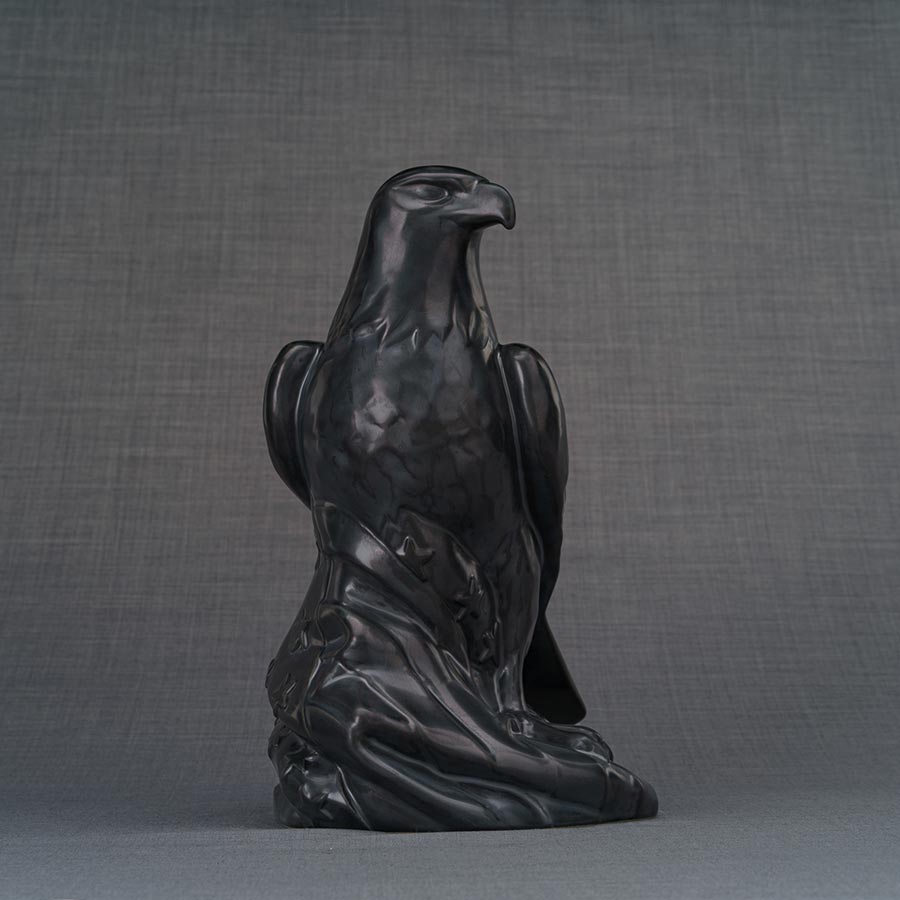 Eagle Adult Cremation Urn for Ashes in Matte Black
