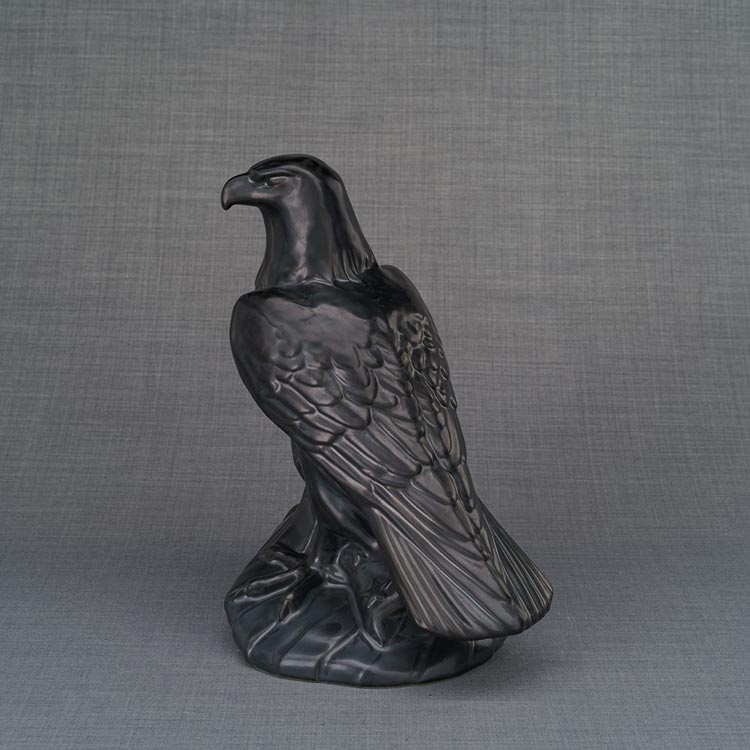 Eagle Adult Cremation Urn for Ashes in Matte Black