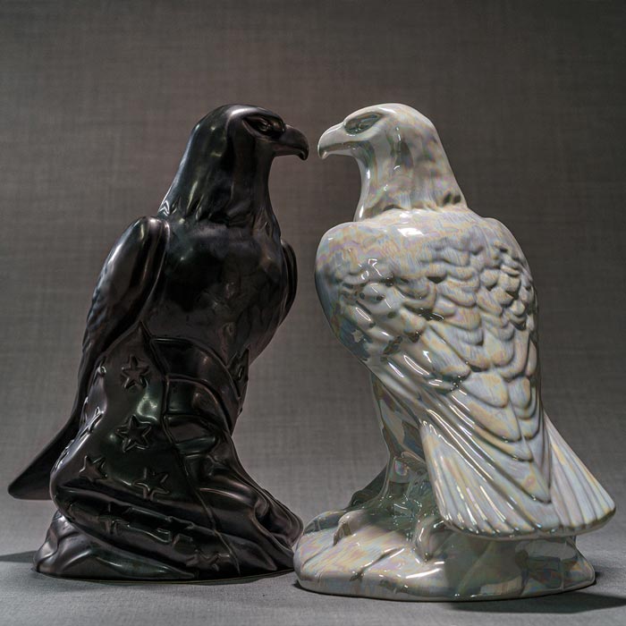 Eagle Adult Cremation Urn for Ashes in Matte Black