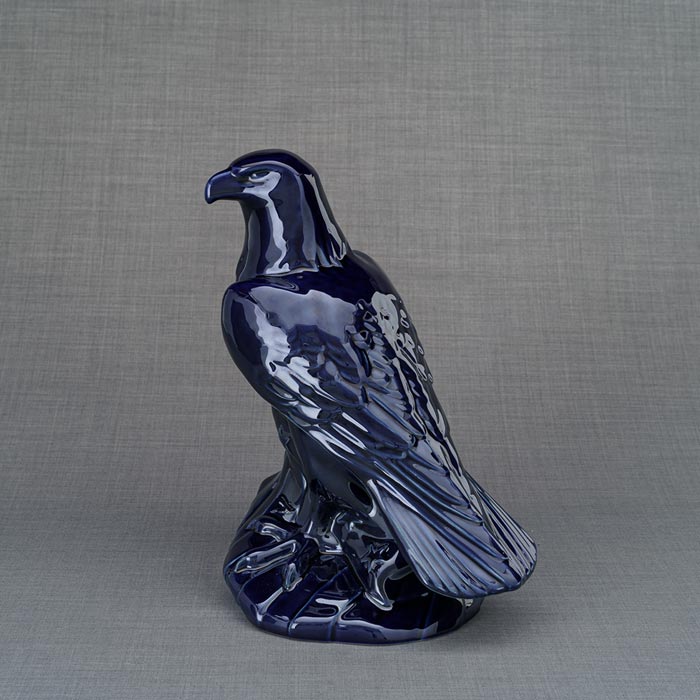 Eagle Adult Cremation Urn for Ashes in Metallic Blue