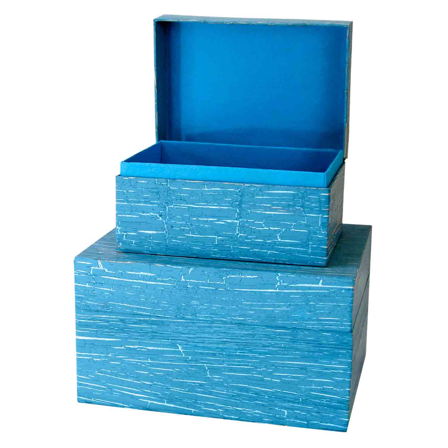 EarthUrn Chest Biodegradable Urn for Ashes in Antique Turquoise Blue - Adult