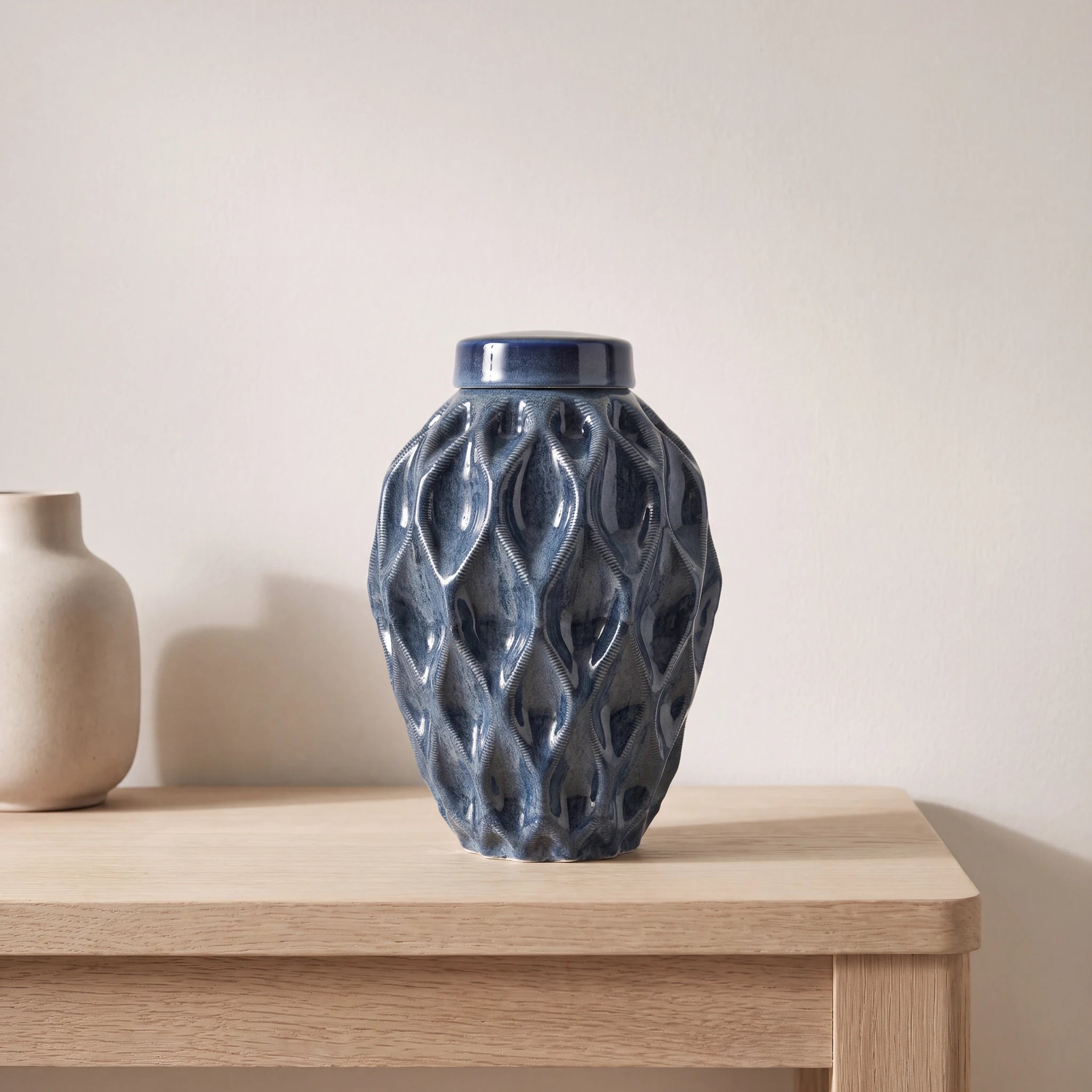 Echo Adult Cremation Urn for Ashes in Blue