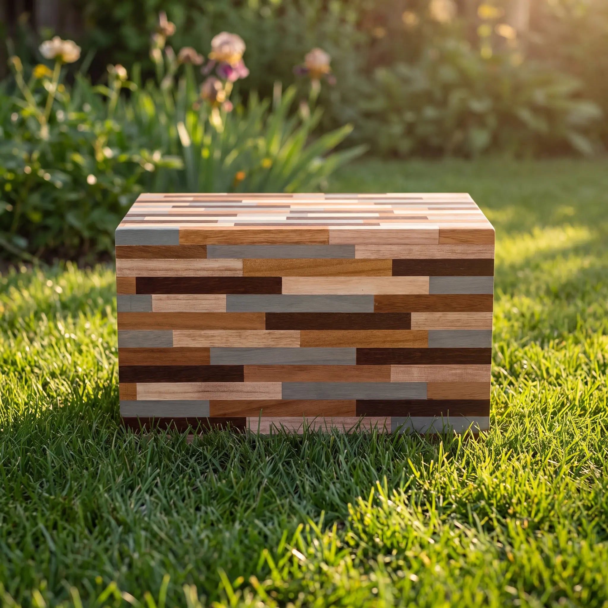 Eco-friendly Horizontal Wooden Adult Urn for Ashes