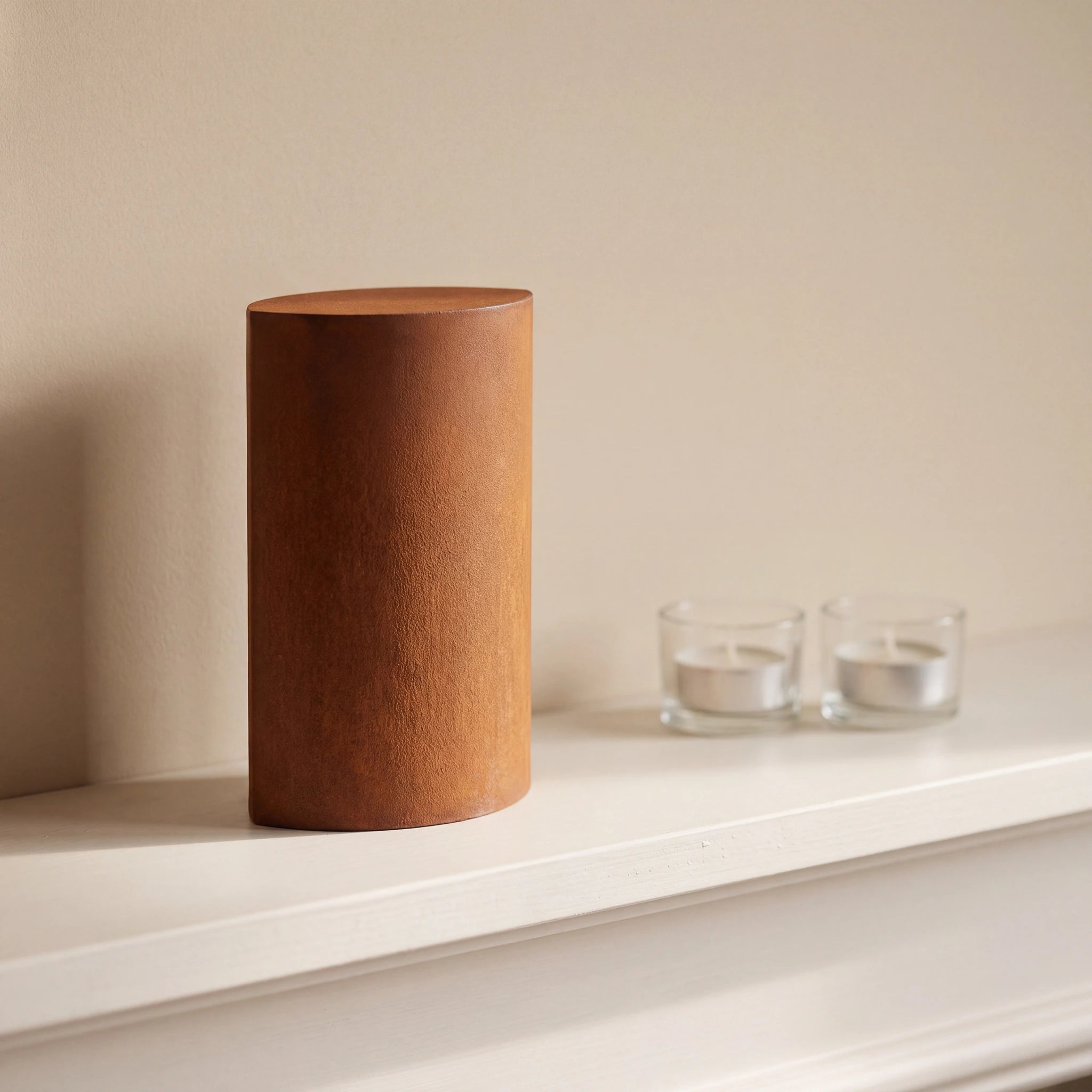 Ellipse-Small-Urn-for-Ashes-in-Corten-Steel-keepsake_tealight_pair