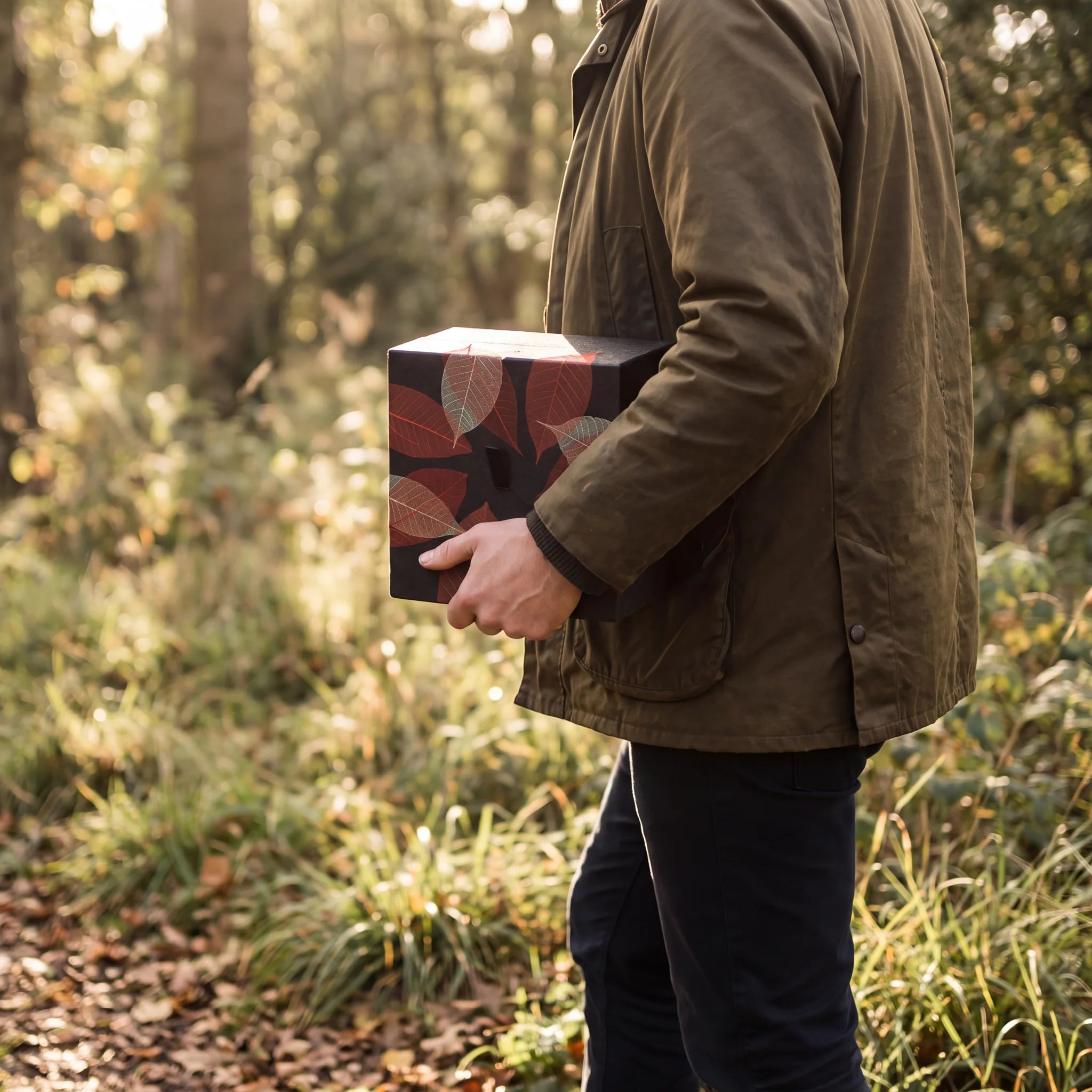 Embrace Biodegradable Urn for Ashes in Autumn Leaves - Medium