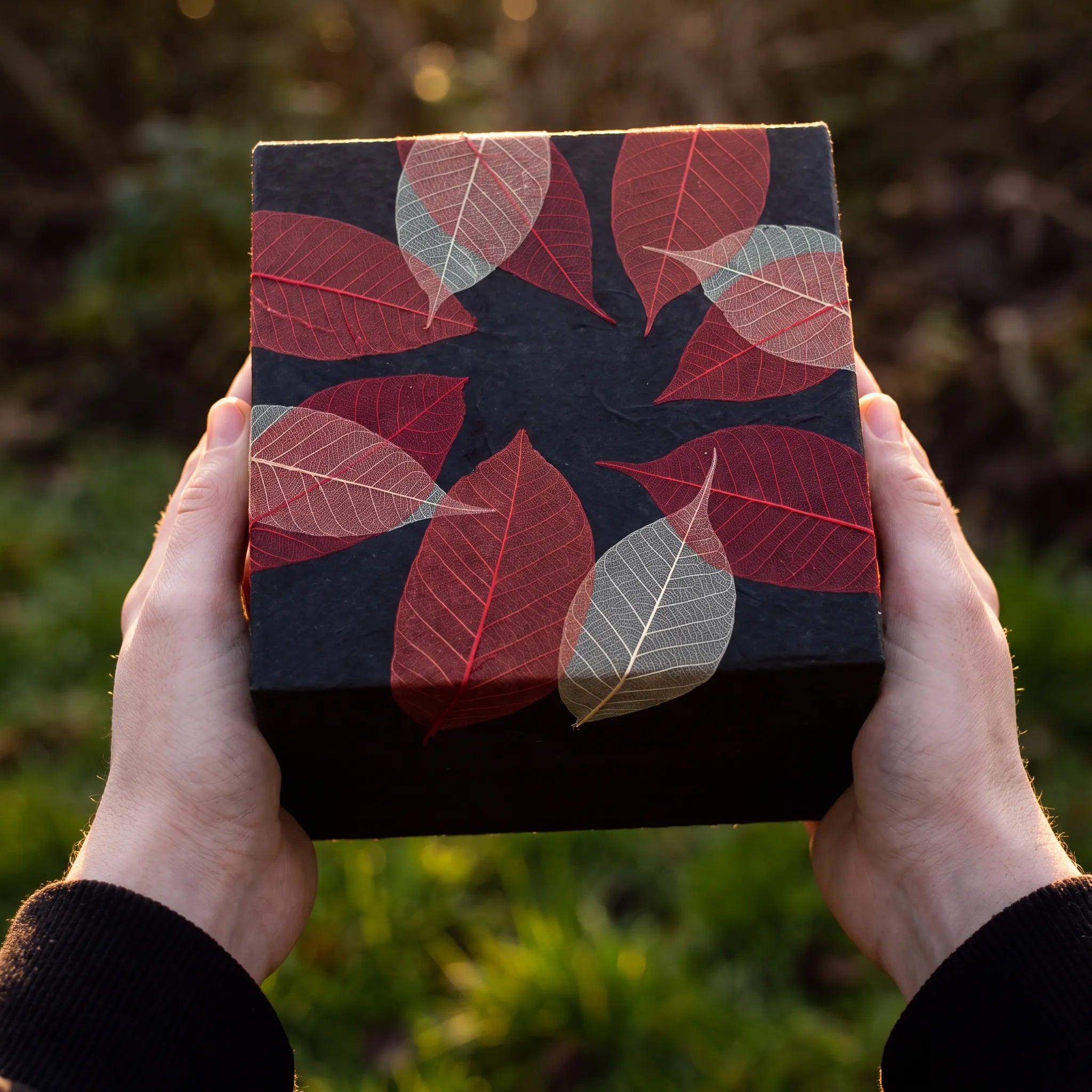 Embrace Biodegradable Urn for Ashes in Autumn Leaves - Medium