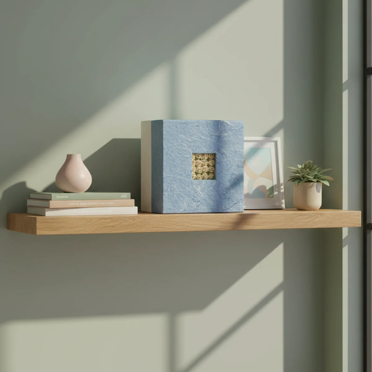 Embrace Biodegradable Urn for Ashes in Blue - Medium