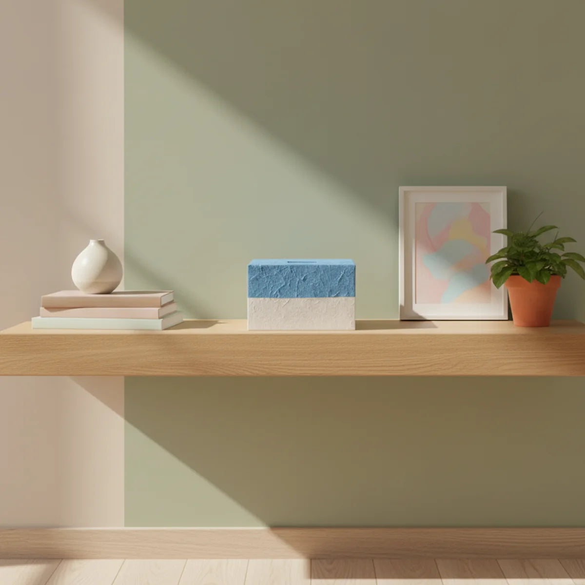 Embrace Biodegradable Urn for Ashes in Blue - Small