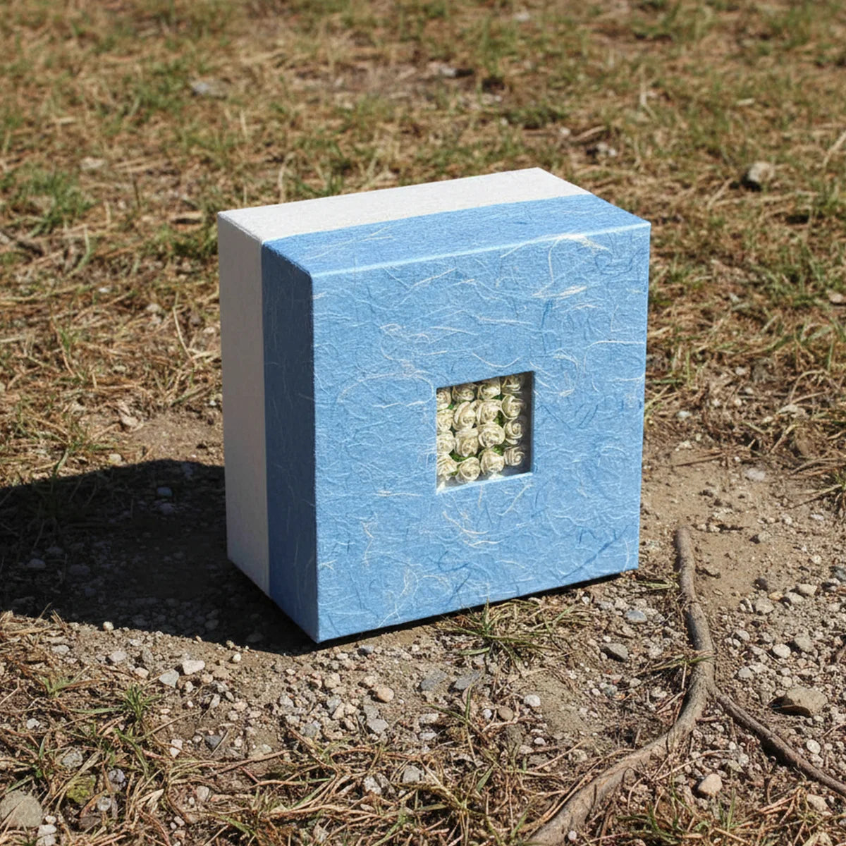 Embrace Biodegradable Urn for Ashes in Blue - Small