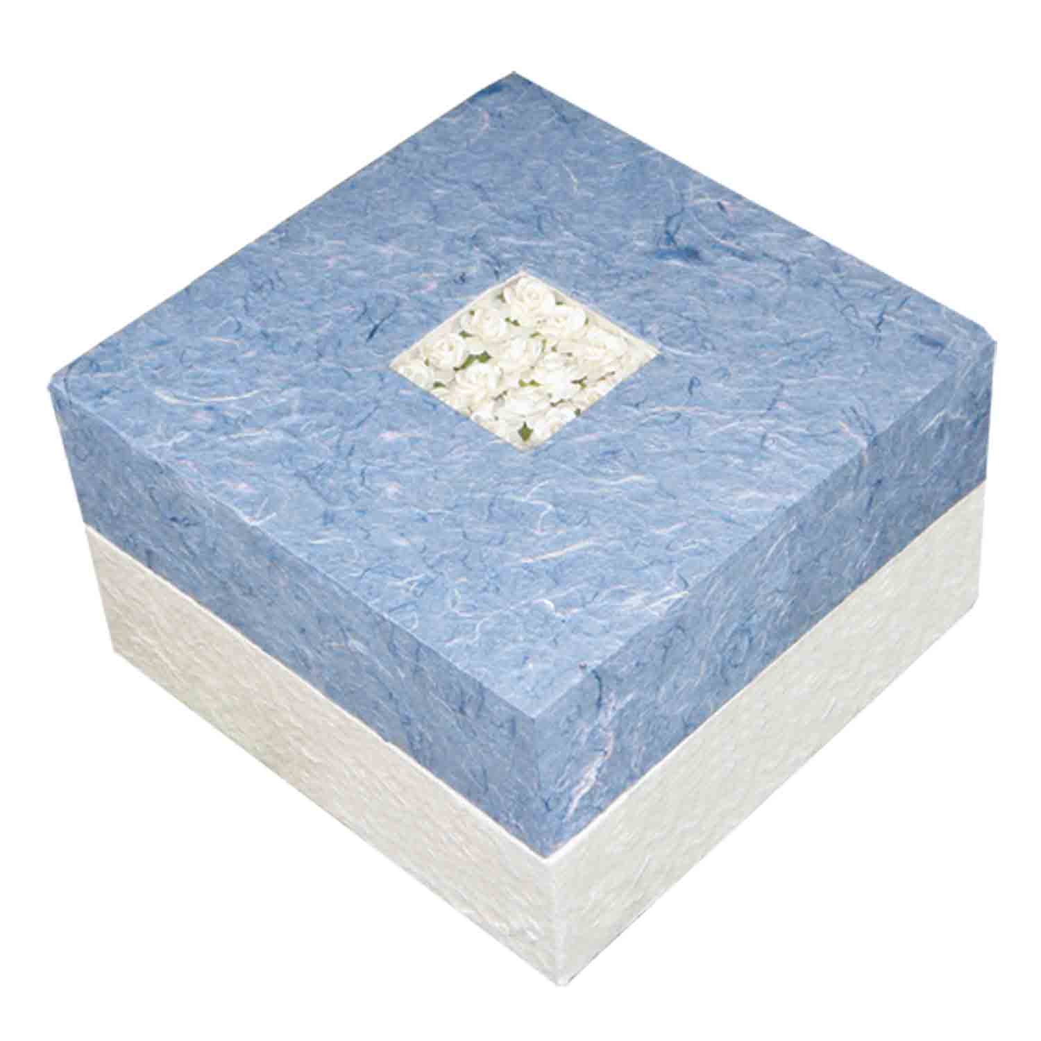 Embrace Biodegradable Urn for Ashes in Blue - Medium