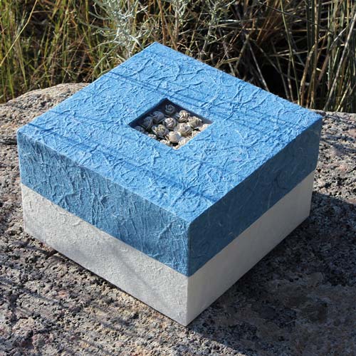 Embrace Biodegradable Urn for Ashes in Blue - Medium