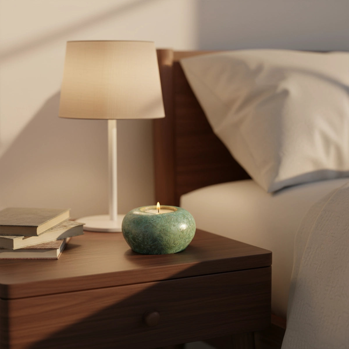 Emerald Green Crystalline Glazed Keepsake Urn for Ashes