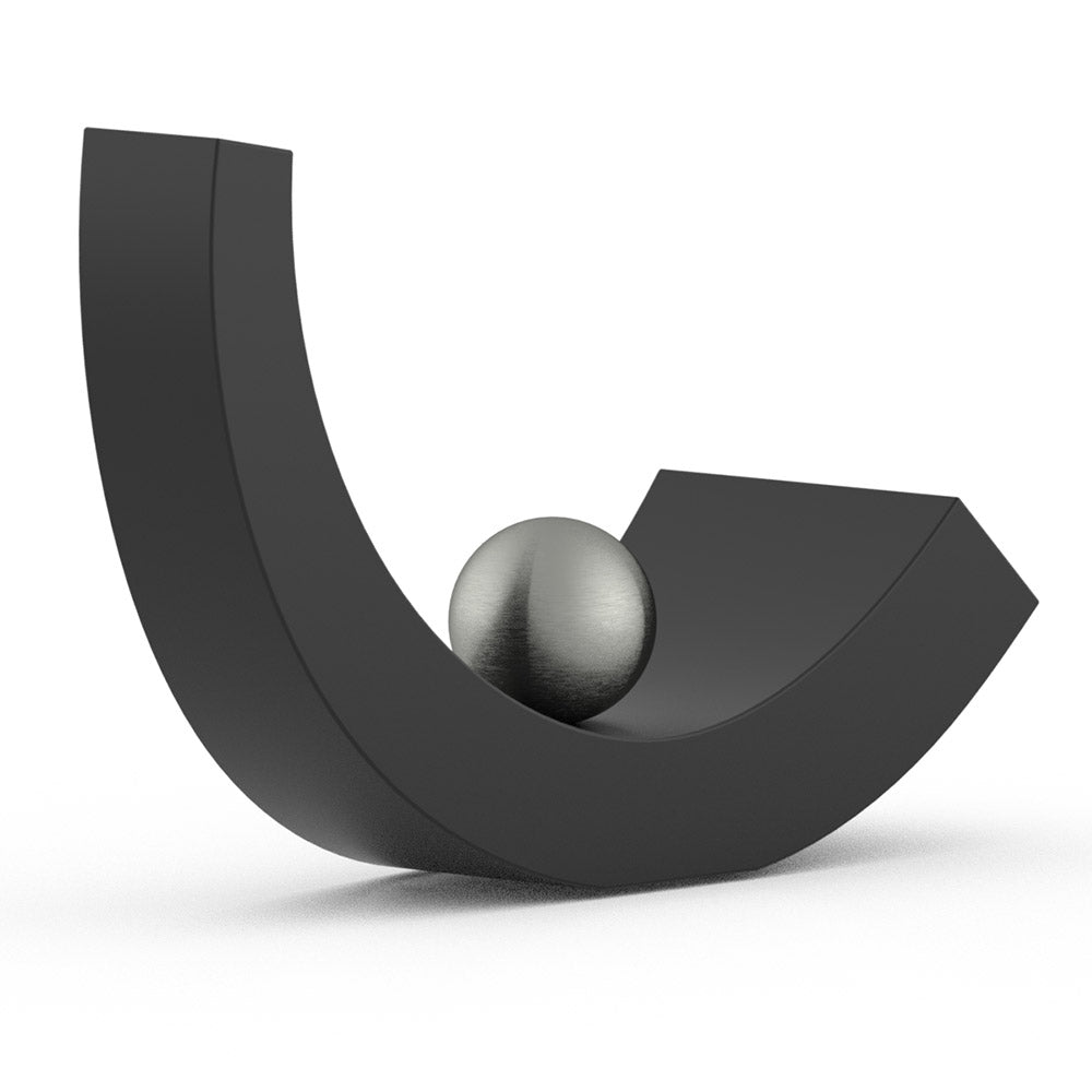 Equilibrium Small Urn for Ashes in Matte Black Stainless Steel