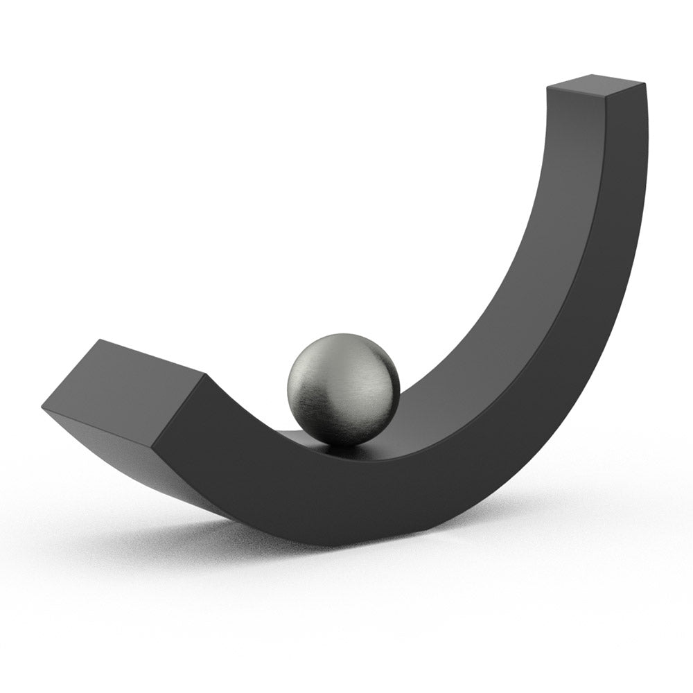 Equilibrium Small Urn for Ashes in Matte Black Stainless Steel