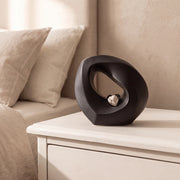 Eternal Love Cremation Urn for Ashes in Black and Silver