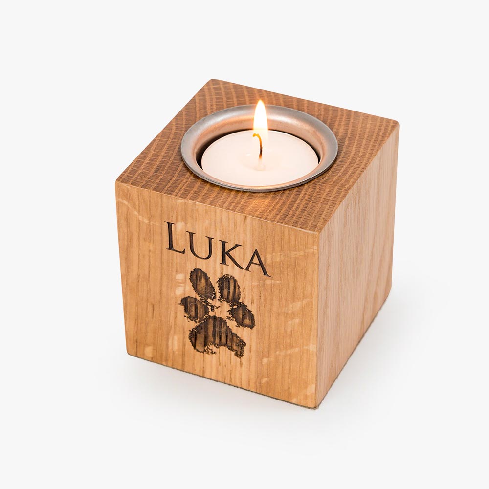 Eternity Candle Keepsake Urn for Ashes Pawprint