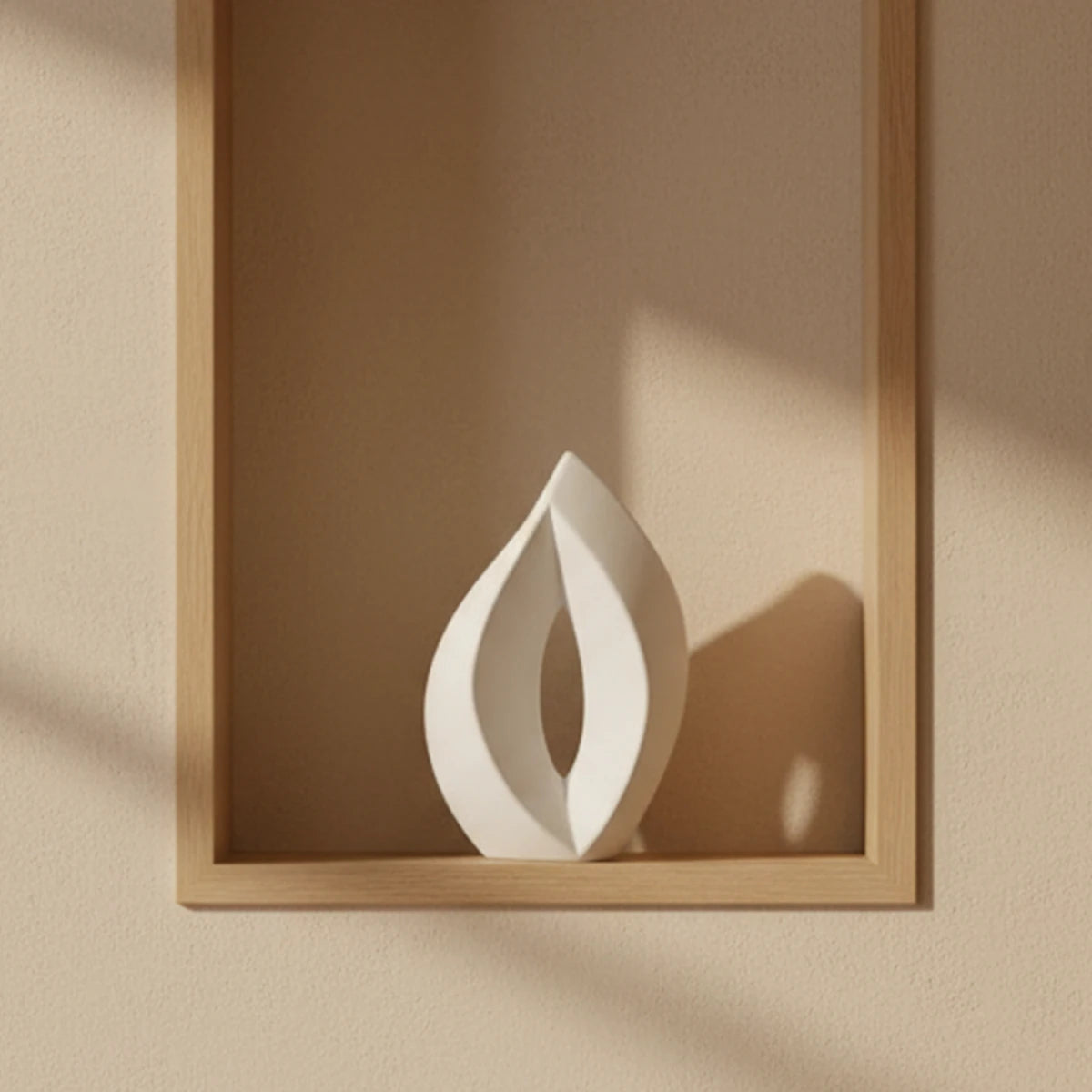 Flame Small Urn for Ashes in White