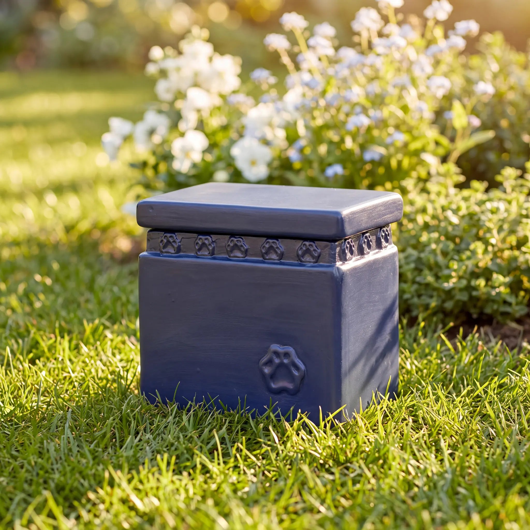 Gentle Pawprints Biodegradable Pet Urn for Ashes in Blue
