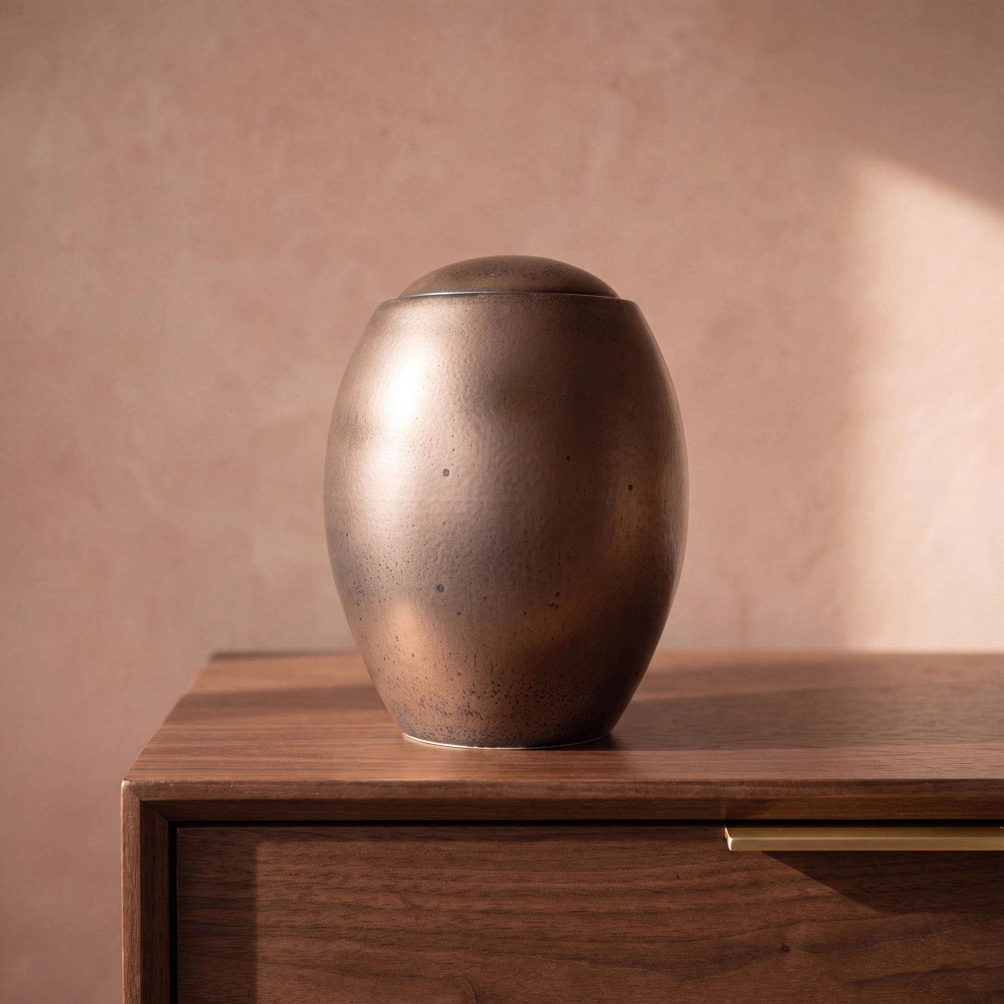 Gold Modern Adult Cremation Urn for Ashes
