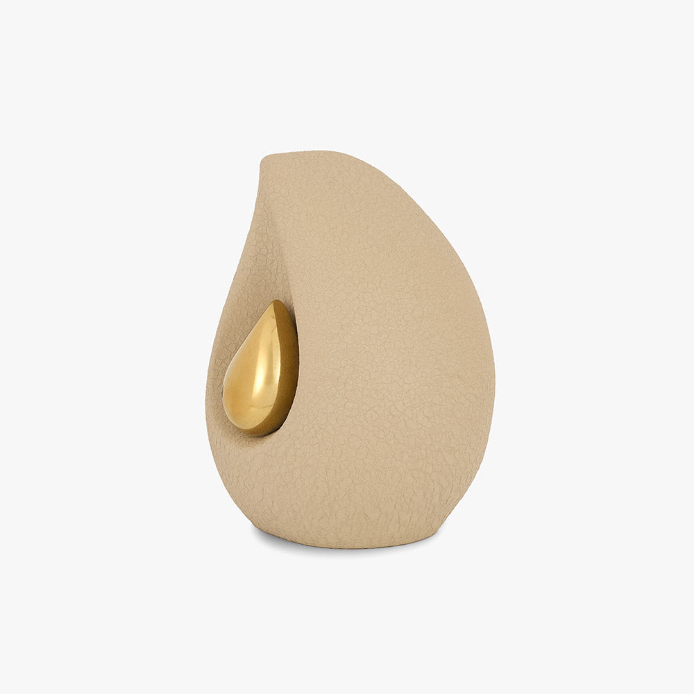 Golden Teardrop Medium Urn for Ashes