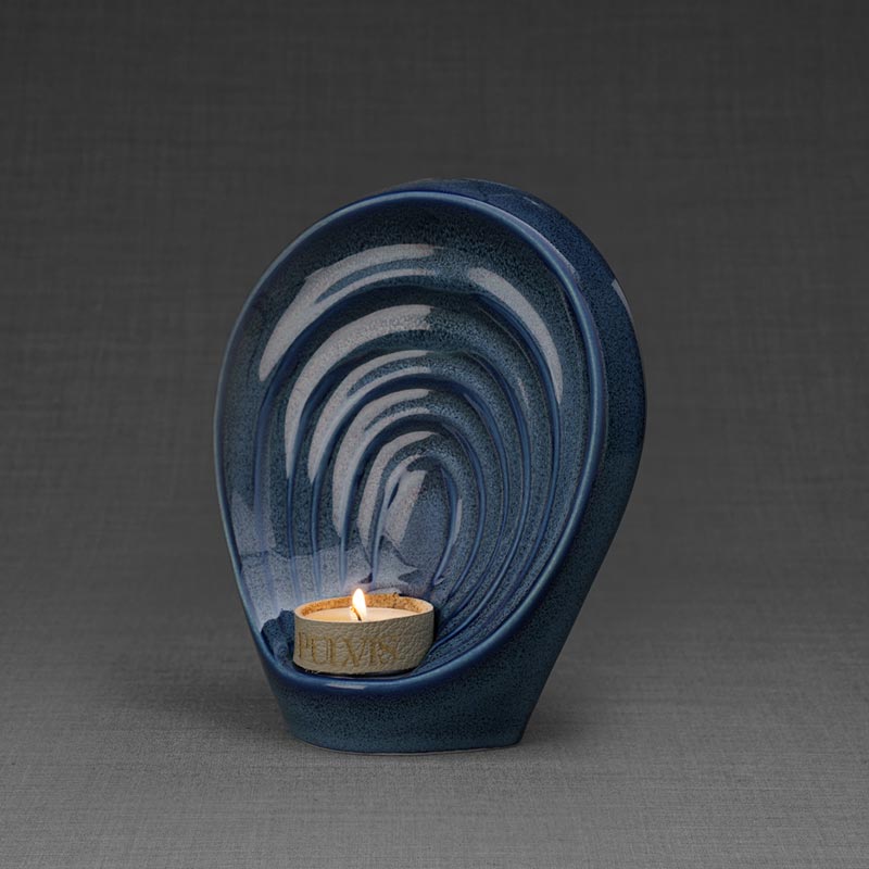 Guardian Angel Adult Urn for Ashes Blue Left View