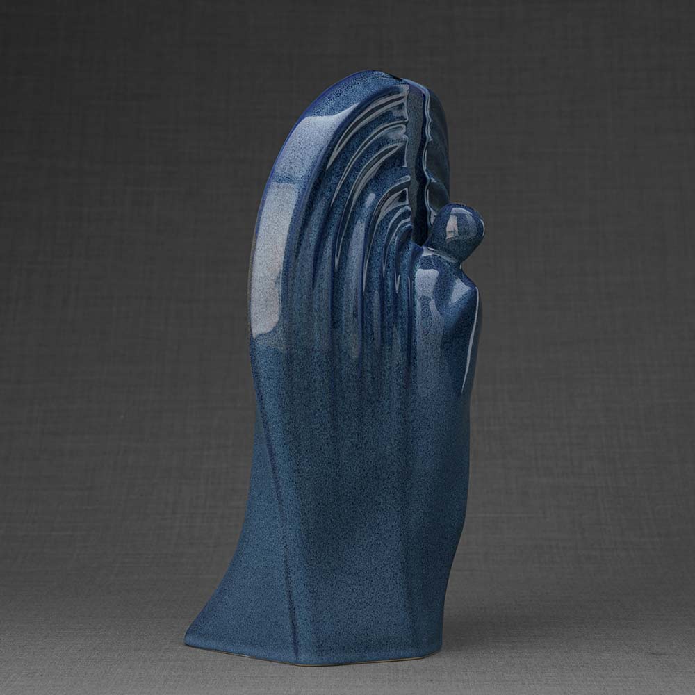 Guardian Angel Adult Urns For Ashes Side Angle Blue