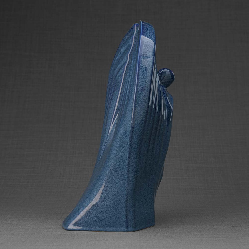 Guardian Angel Adult Urns For Ashes Side View Blue