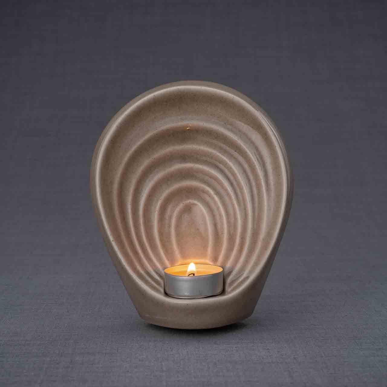 Guardian Angel Ashes Keepsake Urn in Dark Beige Grey Background