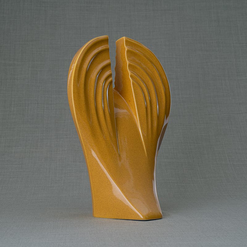 Guardian Cremation Urn for Ashes Amber Rear View