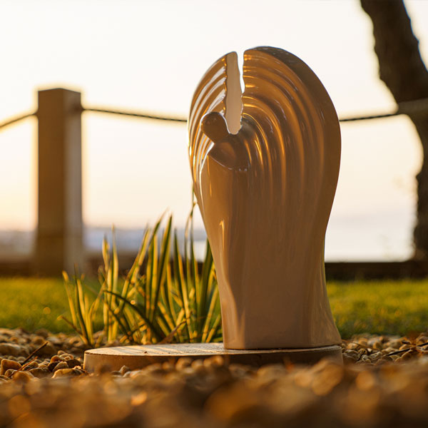 Guardian Cremation Urn for Ashes Cream Outside Sunrise
