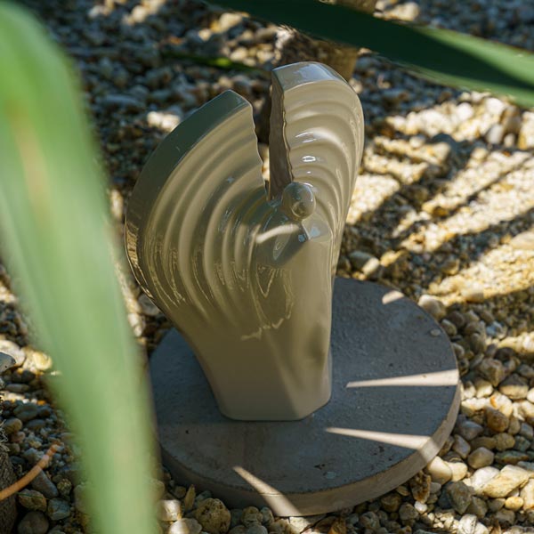 Guardian Cremation Urn for Ashes Cream Outside Top View