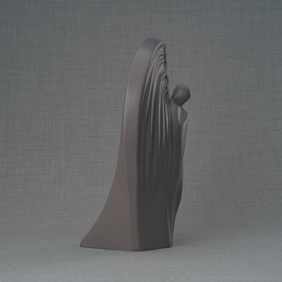 Guardian Cremation Urn for Ashes Matte Grey Facing Right
